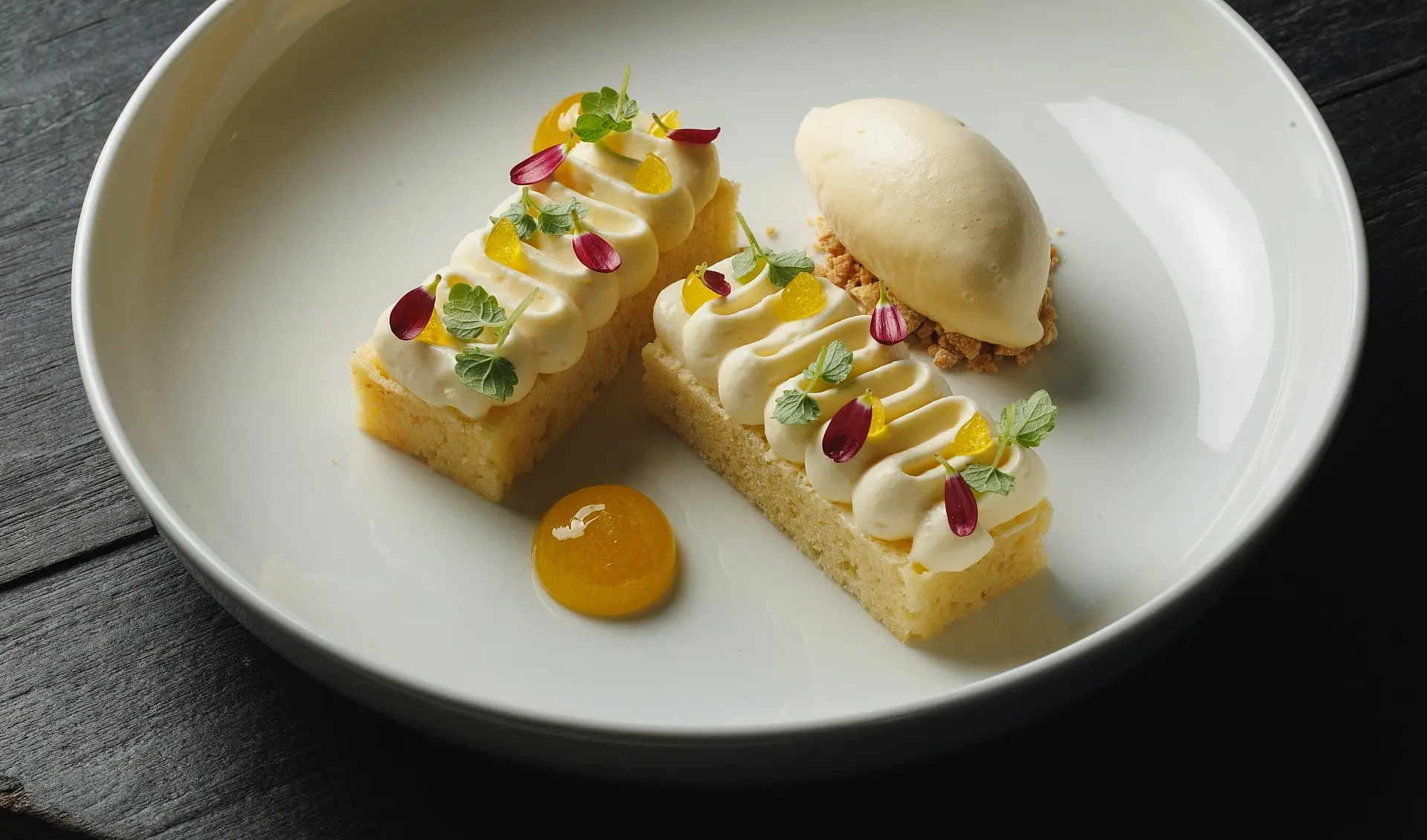 HERMITAGE Restaurant alond cake dessert